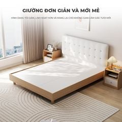 Giường bay vân gỗ trắng cao cấp - GP347