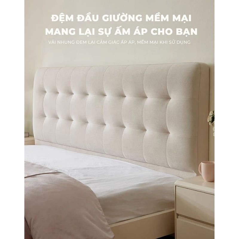 Giường bay vân gỗ trắng cao cấp - GP347