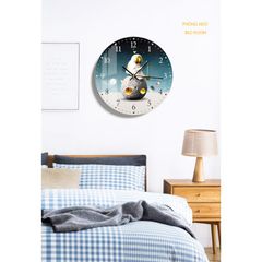 Đồng hồ treo tường hình in UV dáng tròn hiện đại - GD.02