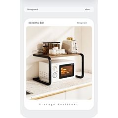 Kệ lò vi sóng 2 tầng khung sắt chữ U hiện đại - GM157