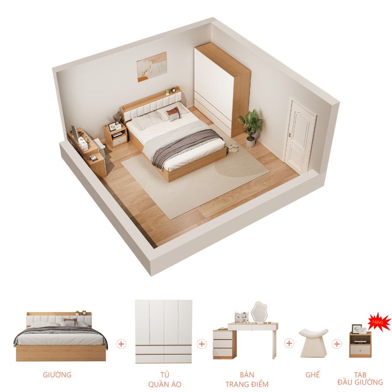 Combo phòng ngủ CONCEPT.02 - Hết hàng