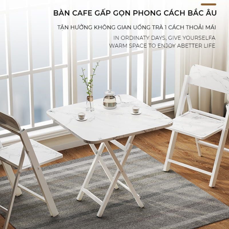 Bàn ăn chân sắt gấp gọn tiện lợi - GM125