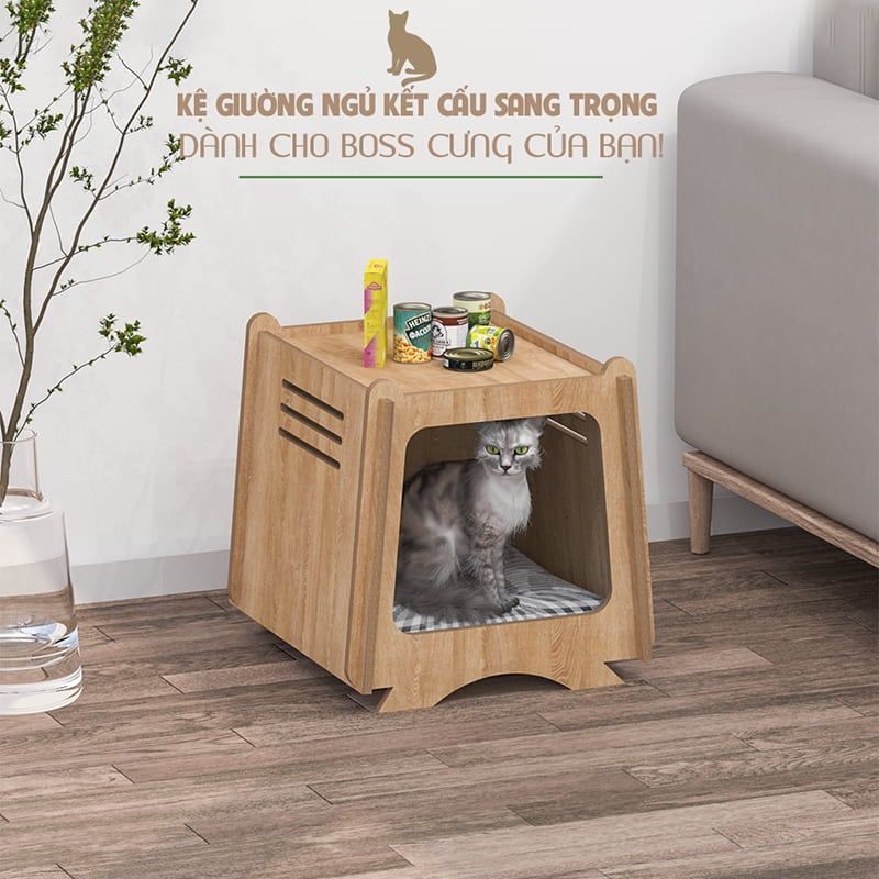 Nhà cho chó mèo P07 cao cấp, hiện đại - GP208