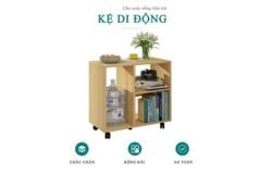 Kệ để đồ có bánh xe gỗ - GA23