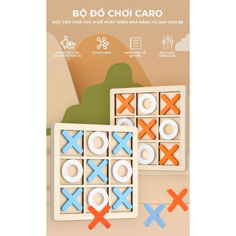 Bảng đồ chơi cờ ca rô phát trển tư duy cho bé - TOY13