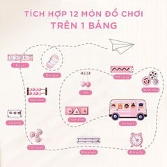 Bảng bận rộn tích hợp 12 món đồ chơi cho bé - TOY01