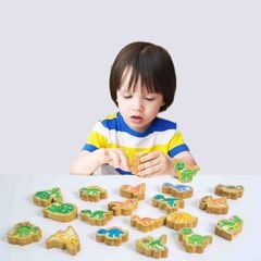 Bộ Đồ Chơi Gỗ Khủng Long 25 Mảnh Sáng Tạo - TOY23