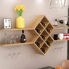 Kệ rượu tam giác treo tường 2 tầng - GP26