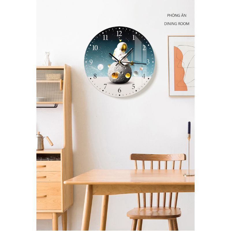 Đồng hồ treo tường hình in UV dáng tròn hiện đại - GD.02