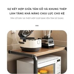 Kệ lò vi sóng 2 tầng khung sắt chữ U hiện đại - GM157