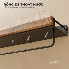 Kệ nhà tắm có móc treo khăn mặt đa kích thước - GM185