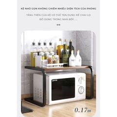 Kệ lò vi sóng 2 tầng khung sắt chữ U hiện đại - GM157