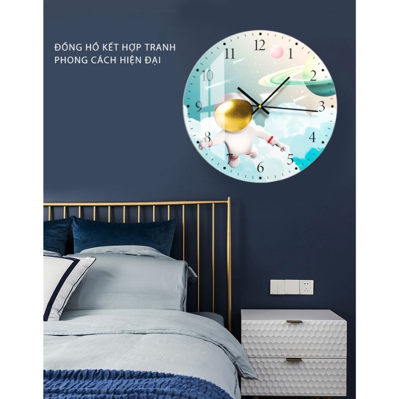 Đồng hồ treo tường hình in UV dáng tròn hiện đại - GD.02