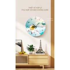 Đồng hồ treo tường hình in UV dáng tròn hiện đại - GD.02