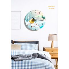 Đồng hồ treo tường hình in UV dáng tròn hiện đại - GD.02