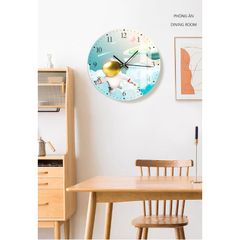 Đồng hồ treo tường hình in UV dáng tròn hiện đại - GD.02