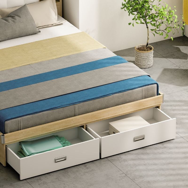 Giường Ngủ Thông Minh Nâng Hạ Có Ngăn Kéo, Kệ Sách - GP235
