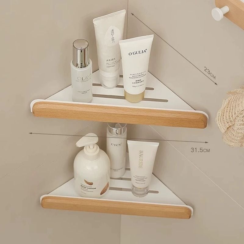 Kệ dán góc tường nhà tắm hình tam giác - GM183