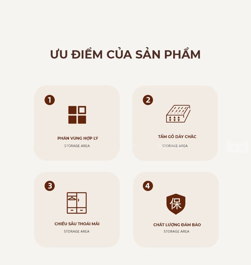 Tủ quần áo đơn vân gỗ trắng GP353
