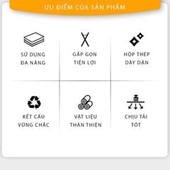Bàn ăn chân sắt gấp gọn tiện lợi - GM125