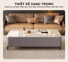 Bàn trà sofa mặt đá có ngăn tủ - GP379