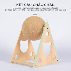 Cào móng có bóng tròn vui nhộn, chân trụ tam giác hình gấu ngộ nghĩnh - GU5