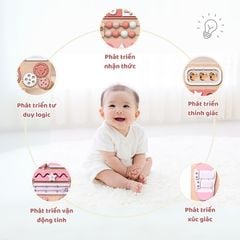 Bảng bận rộn tích hợp 12 món đồ chơi cho bé - TOY01