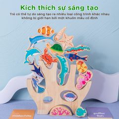 Đồ chơi xếp tầng động vật đại dương cho bé - TOY17