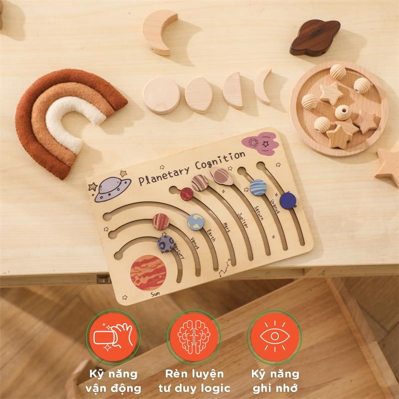 Bảng đồ chơi khám phá hệ Mặt Trời thông minh cho bé - TOY03