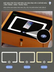 Kệ đầu giường thông minh có sạc không giây cổng sạc USB, Loa Bluetooth - GA32