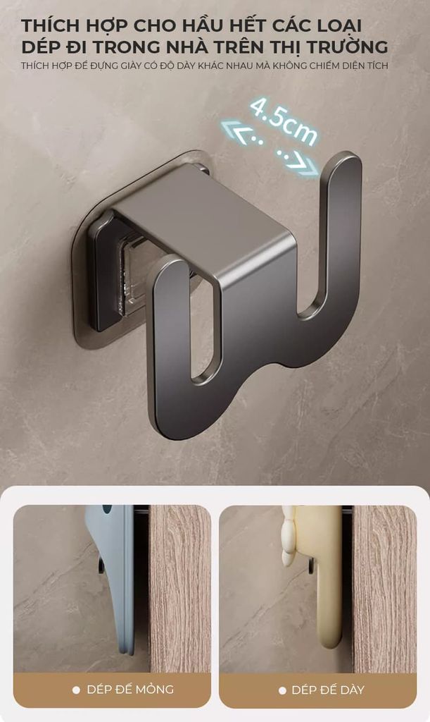 Móc treo dép dán tường chắc chắn, đa dụng - GM198