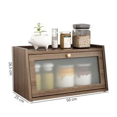 Kệ bếp bệt đựng gia vị 1 tầng màu gỗ óc chó - GP293