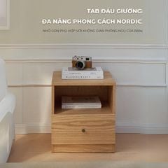 Tab đầu giường gỗ đa năng phong cách Nordic - GP343