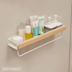 Kệ nhà tắm có móc treo khăn mặt đa kích thước - GM185