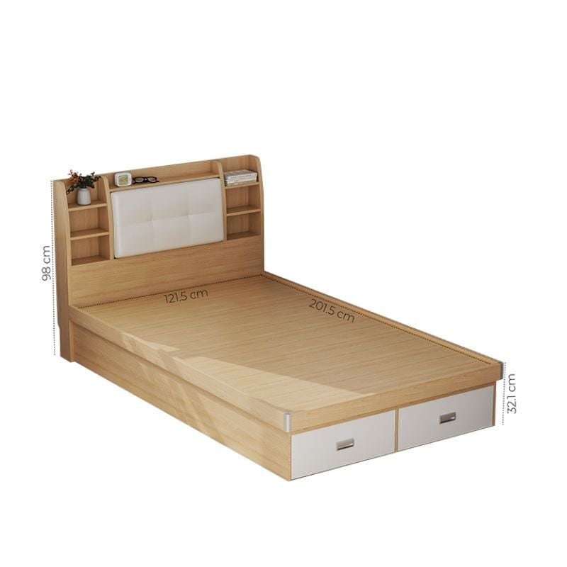 Giường Ngủ Thông Minh Nâng Hạ Có Ngăn Kéo, Kệ Sách - GP235