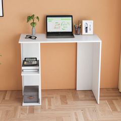 Bàn học gỗ trắng kèm kệ sách phong cách tối giản - GP221