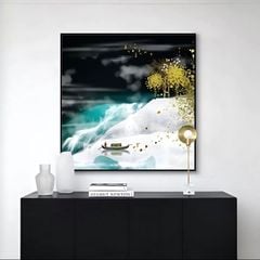 Tranh Treo Tường Hình Vuông Sông Núi - GD38