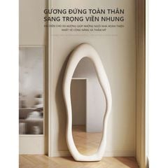 Gương soi toàn thân bọc nỉ kiểu dáng uốn lượn - GP275