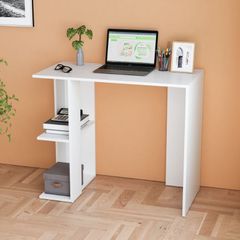 Bàn học gỗ trắng kèm kệ sách phong cách tối giản - GP221