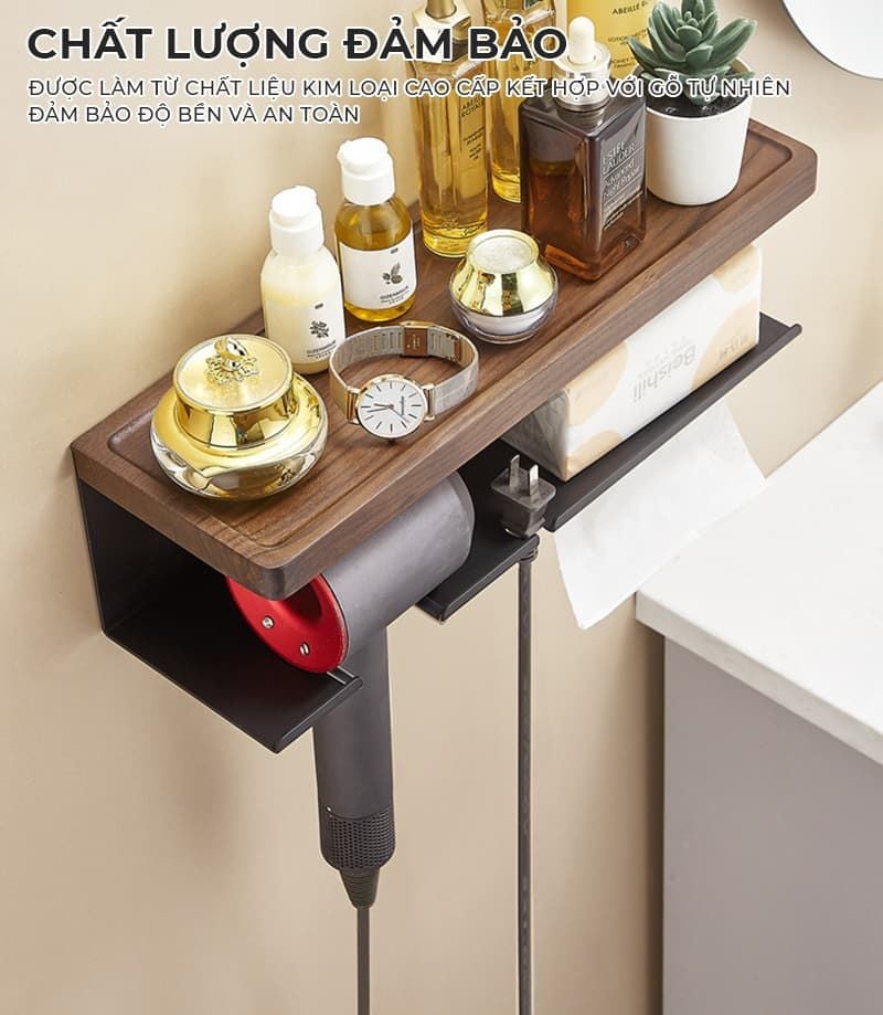 Kệ máy sấy tóc dán tường nhỏ gọn và chắc chắn - GM197