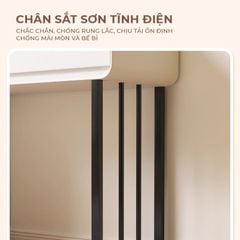 Bàn trang điểm TC chân sắt đen gỗ trắng GM154