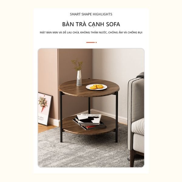 Bàn Trà Tròn 2 Tầng GM86