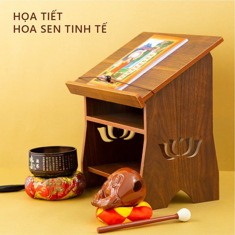 Bàn tụng kinh màu óc chó chắc chắn, bền bỉ - GP270.06