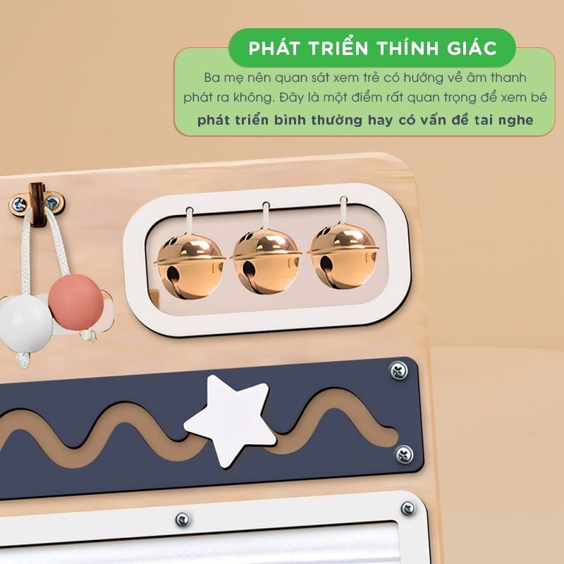 Bảng bận rộn tích hợp 12 món đồ chơi cho bé - TOY01