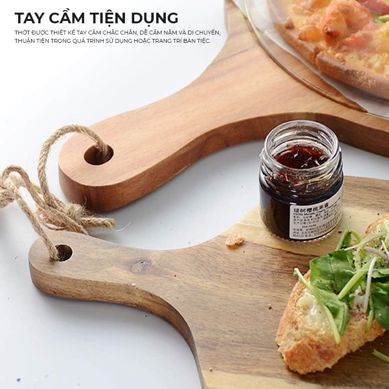 Thớt gỗ sang trọng decor đồ ăn - PG23