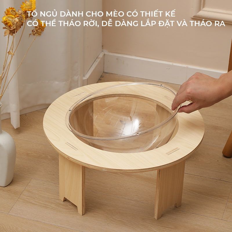 Ổ mèo D37 nhỏ gọn, dễ dàng tháo rời vệ sinh - GU4