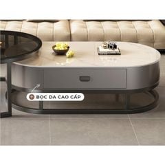 Bàn trà sofa elip TC khung đen GM149