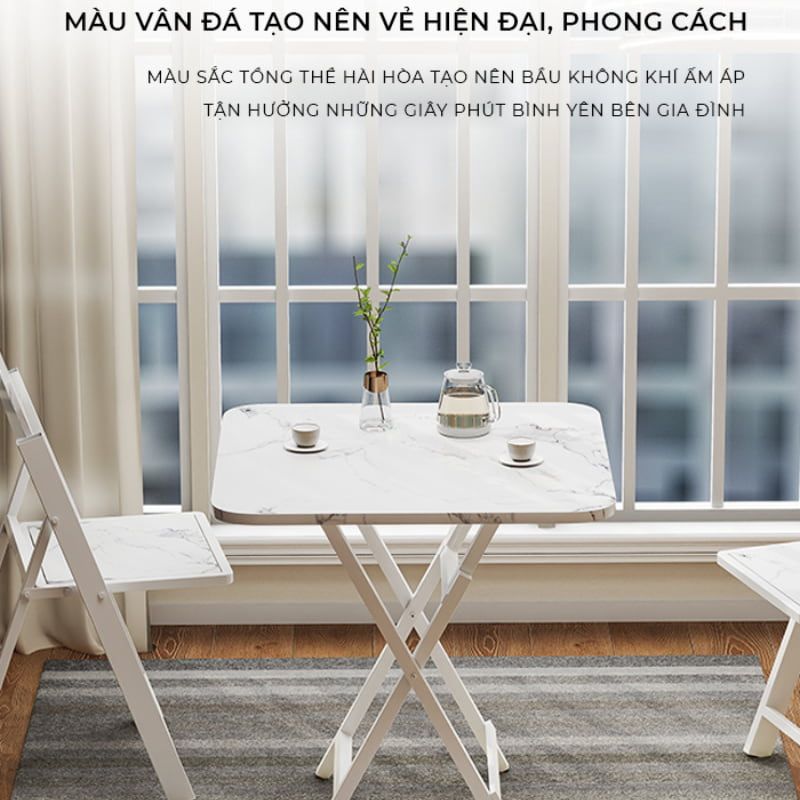 Bàn ăn chân sắt gấp gọn tiện lợi - GM125