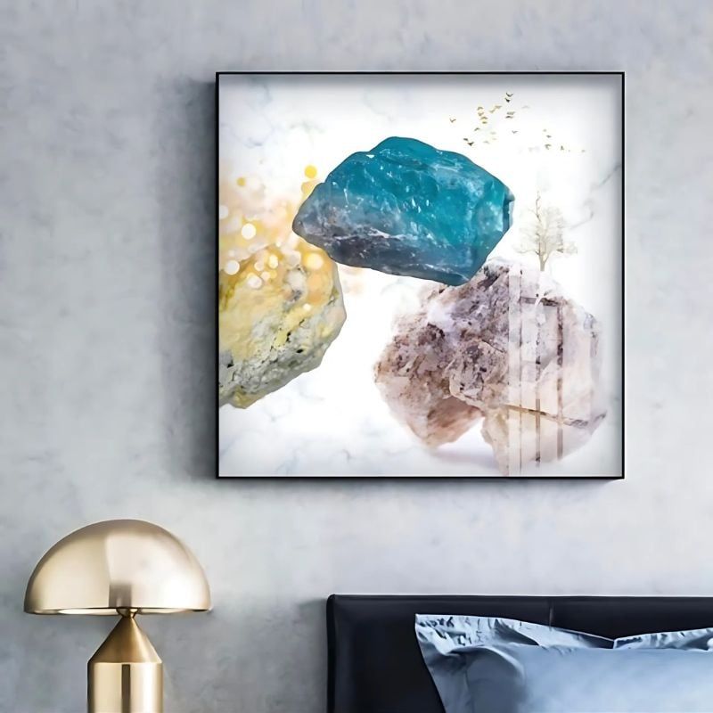 Tranh Treo Tường Vuông Đơn Hoạ Tiết Màu Loang - GD39