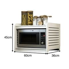 Kệ lò vi sóng gỗ nhựa nhiều tầng màu trắng - IG257